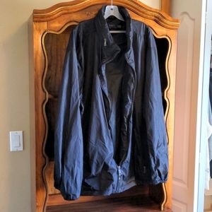 Ralph Lauren Polo Black Windbreaker Jacket with Hidden Hoodie size 3XLT